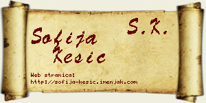 Sofija Kesić vizit kartica
